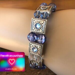 🆓 ADD ON: HANDMADE  Bead Faux Metal Bling Bracelet Toggle Fastener